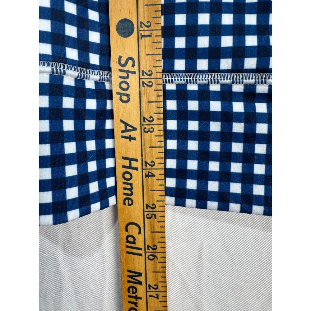 T by Talbots Sunshirt Swim Jacket Blue White Gingham UPF 50+ Large Petite LP - Picture 7 of 7